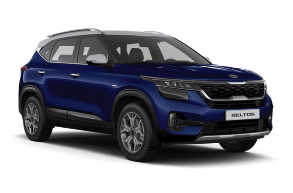 Kia Seltos Цвет: Dark Ocean Blue / Clear White